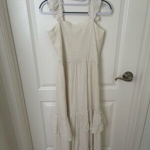 Joyfolie Cream Dress with Zipper Mia Joy